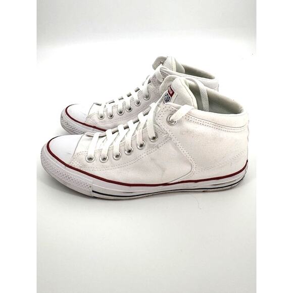 Men's Converse High Top Sneakers in White - Pre-Loved - Size 8 - Picture 4 of 7